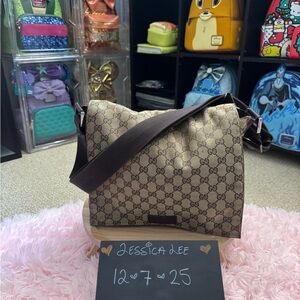 Gucci Beige Monogram Crossbody Bag